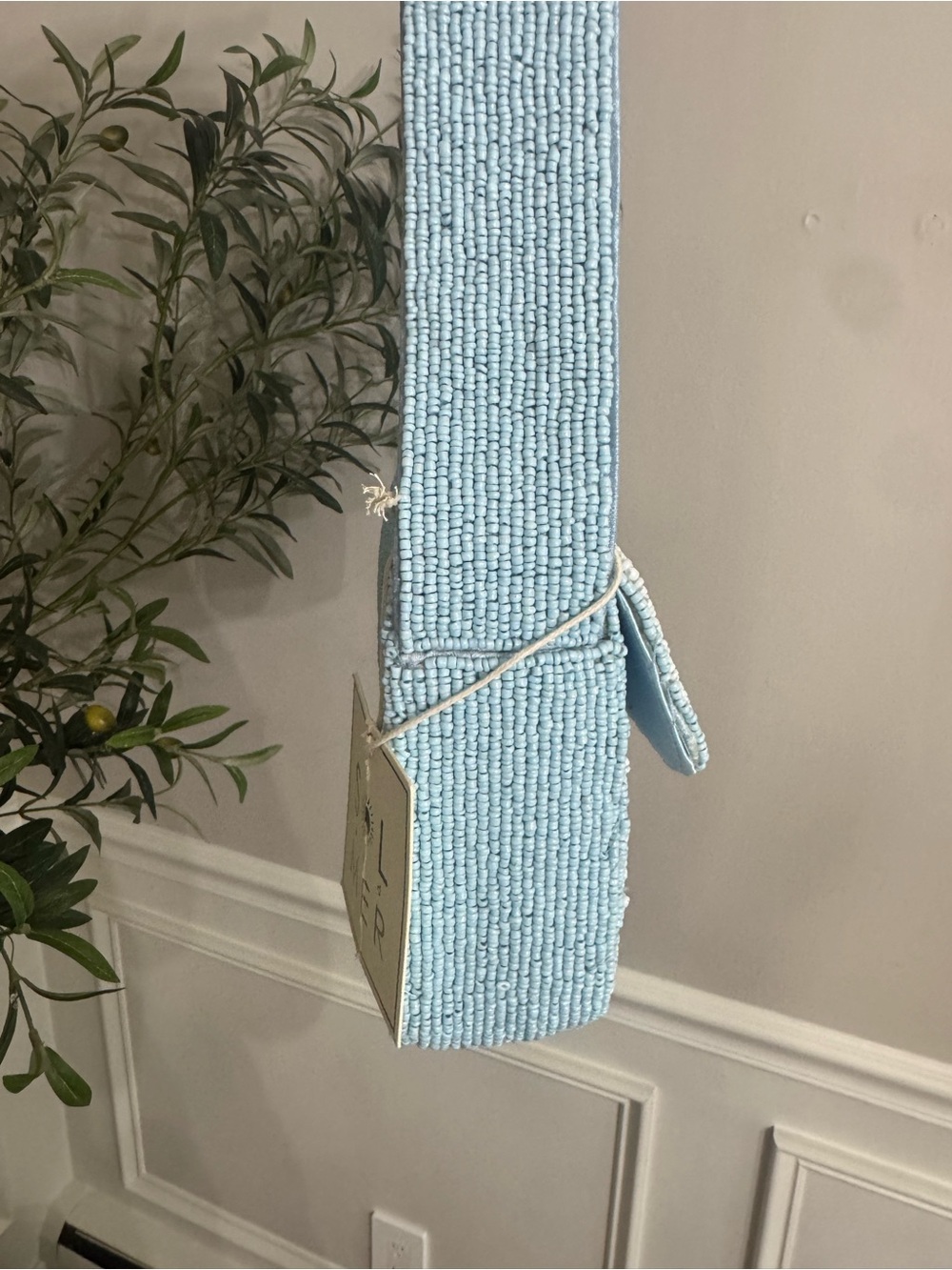 Sol + Mer Blue beaded Paris Theme Shoulder Bag - Picture 3 of 8